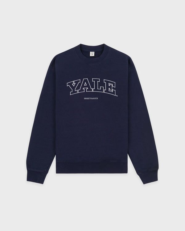 Yale Ivy Crewneck - Navy/White