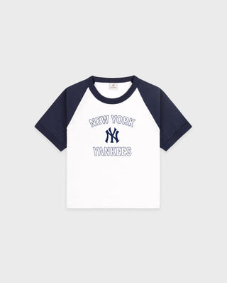 Yankees Arch Baby Baseball Tee - White/Dark Navy
