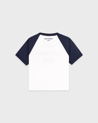 Yankees Arch Baby Baseball Tee - White/Dark Navy
