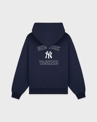 Yankees Curve Hoodie - Dark Navy/White