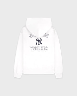 Yankees Curve Hoodie - White/Dark Navy