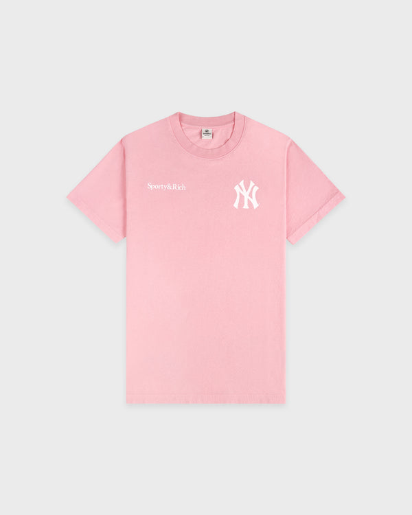 Yankees Arch T-Shirt - Candy/White