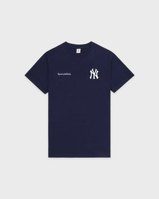Yankees Curve T-Shirt - Navy/White