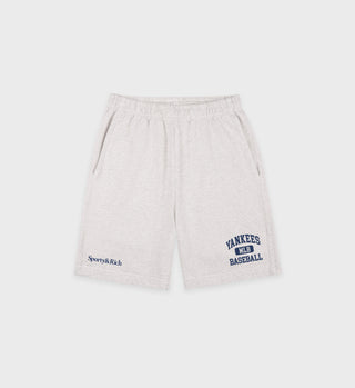 Yankees Ivy Gym Short - Heather Gray/Navy