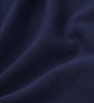 Close-up of dark blue fabric texture
