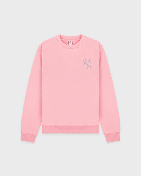 Yankees Krystal Crewneck - Candy/White