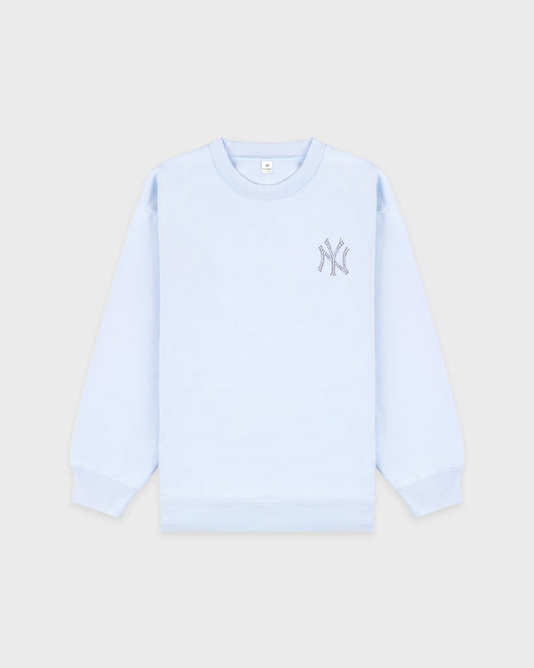 Yankees Krystal Crewneck - Ciel/white