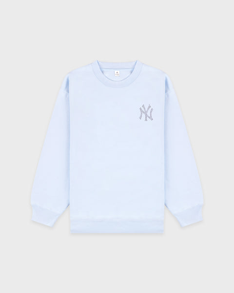 Yankees Krystal Crewneck - Ciel/white