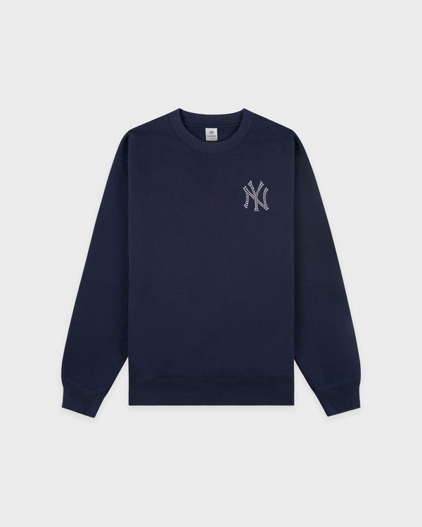 Yankees Krystal Crewneck - Dark Navy/White