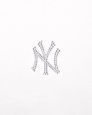 Yankees Krystal Cropped Tank - White/Dark Navy