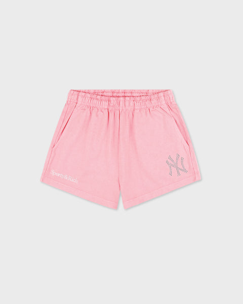 Yankees Krystal Disco Short - Candy/White