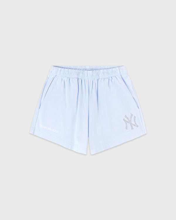 Yankees Krystal Disco Short - Ciel/White