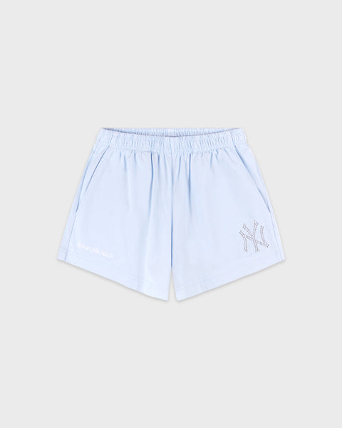 Yankees Krystal Disco Short - Ciel/White