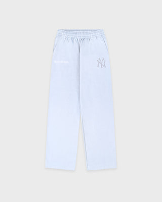 Yankees Krystal Wide Sweatpant - Ciel/White
