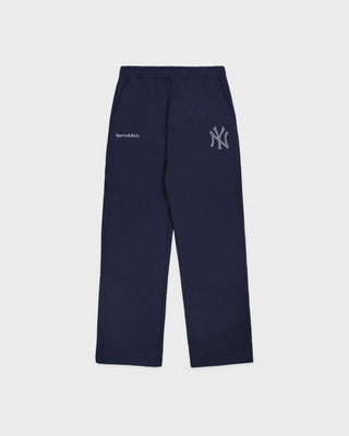 Yankees Krystal Wide Sweatpant - Dark Navy/White