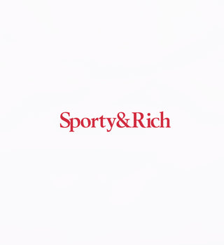 Sporty & Rich logo in red on a white background
