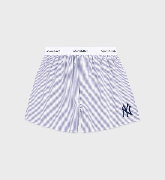 Yankees Serif Boxer Short - Navy Striped