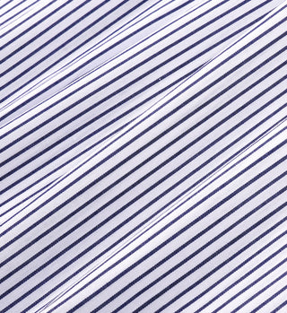 Navy and white striped fabric pattern