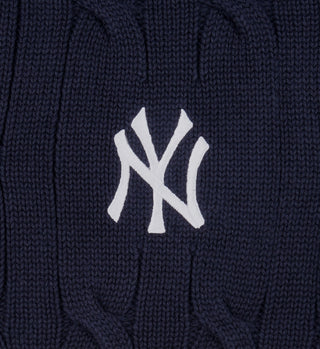 Yankees Serif Cableknit Sweater - Navy/White