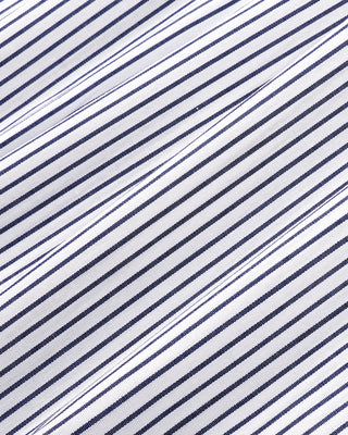 Navy and white striped fabric pattern