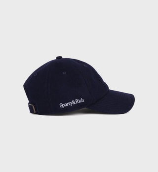 Yankees Serif Wool Hat - Navy/White