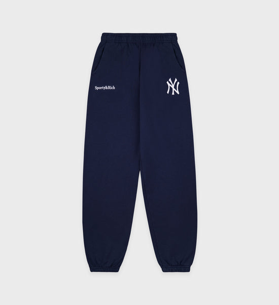 Yankees Serif Sweatpant - Navy/White