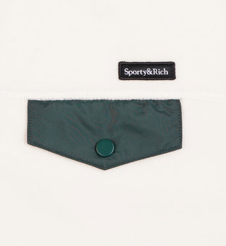 Zipped Polar Vest - Cream/Forest