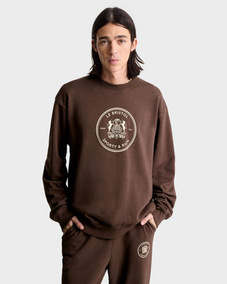 Bristol Crest 100th Crewneck - Chocolate/Cream