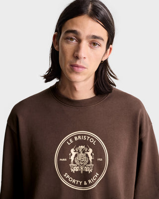 Bristol Crest 100th Crewneck - Chocolate/Cream