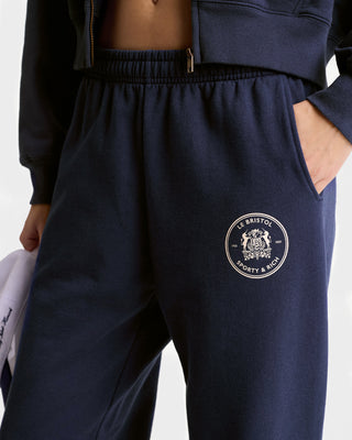 Bristol Crest 100th Sweatpant - Navy/Cream