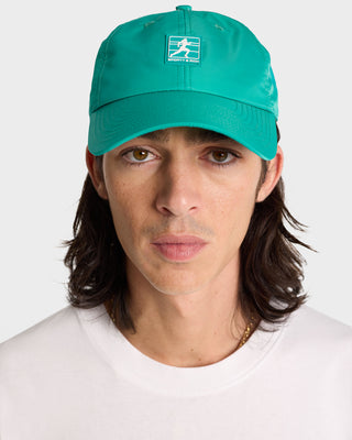 Running Woman Nylon Hat - Spring Green/White