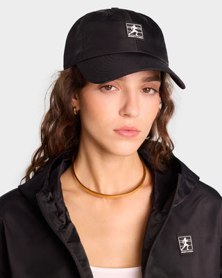 Running Woman Nylon Hat - Black/White