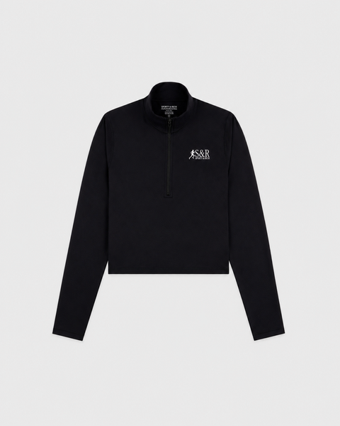 SR Runner Sports Quarter Zip - Black/White