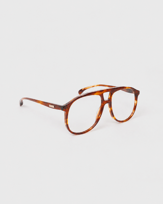 Frame N.03 - Blue Light Glasses - Havana featuring large rectangular tortoiseshell frames, shown on a plain white background.