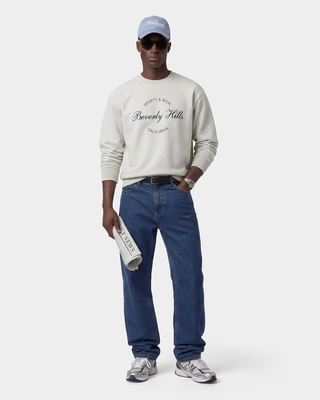 Beverly Script Crewneck - Heather Gray/Navy
