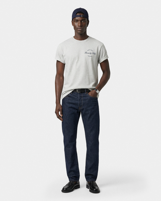 Beverly Script T-Shirt - Heather Gray/Navy