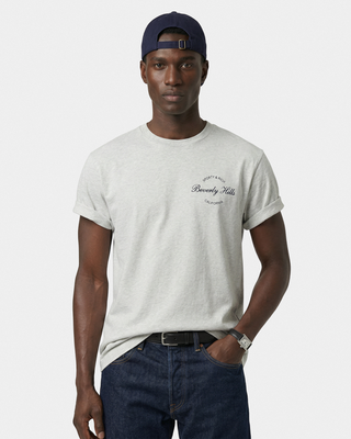 Beverly Script T-Shirt - Heather Gray/Navy