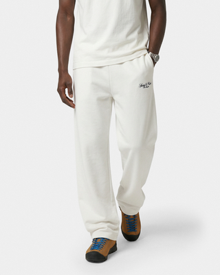 Vendome LA Embroidered Wide Sweatpant - Ecru/Navy