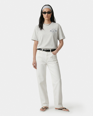 Beverly Script T-Shirt - Heather Gray/Navy