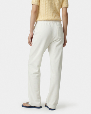 Vendome LA Embroidered Wide Sweatpant - Ecru/Navy