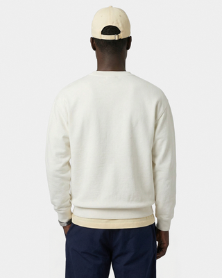 Varsity Crest Crewneck - Ecru/Navy