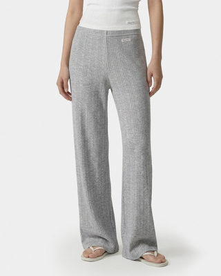 Signature Logo Pointelle Trousers - Heather Gray