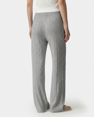 Signature Logo Pointelle Trousers - Heather Gray