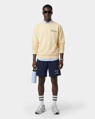 Varsity Crest Gym Short - Navy/White