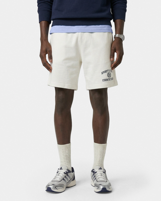 Varsity Crest Gym Short - Ecru/Navy