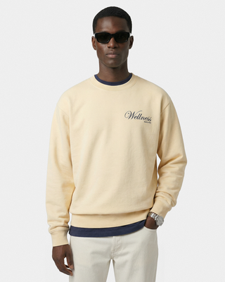 Avenue Crewneck - Almond/Navy