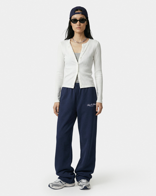 Signature Logo Pointelle Cardigan - White