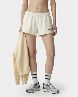 Vendome LA Embroidered Disco Short - Ecru/White