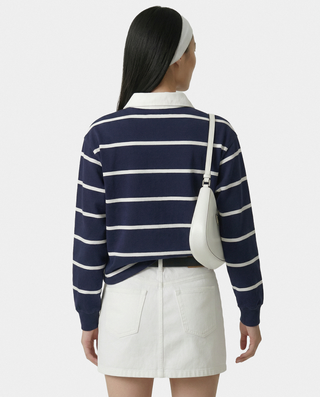 Serif Logo Rugby Polo - Navy/White