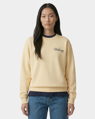 Avenue Crewneck - Almond/Navy